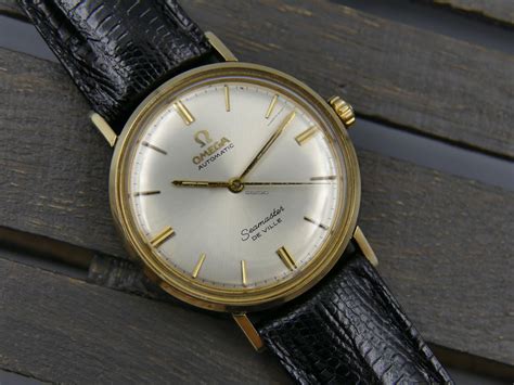 omega seamaster de ville automatic gold|Omega Seamaster 14k gold filled.